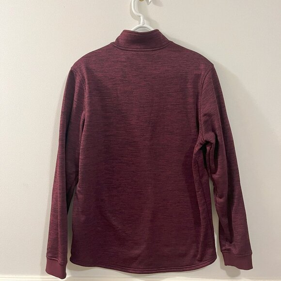 Under Armour Men's Long Sleeve Half Zip Sweatshirt, Medium, Burgundy - Picture 4 of 6